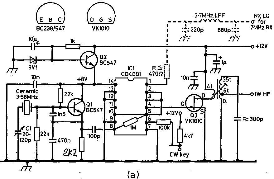 Cd4001bm схема включения